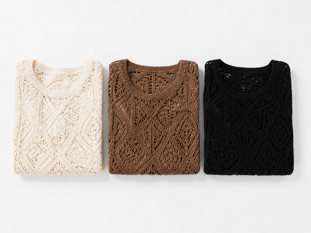Jersey Oversize Calado Negro™ – Elegancia Casual con Estilo Boho Chic