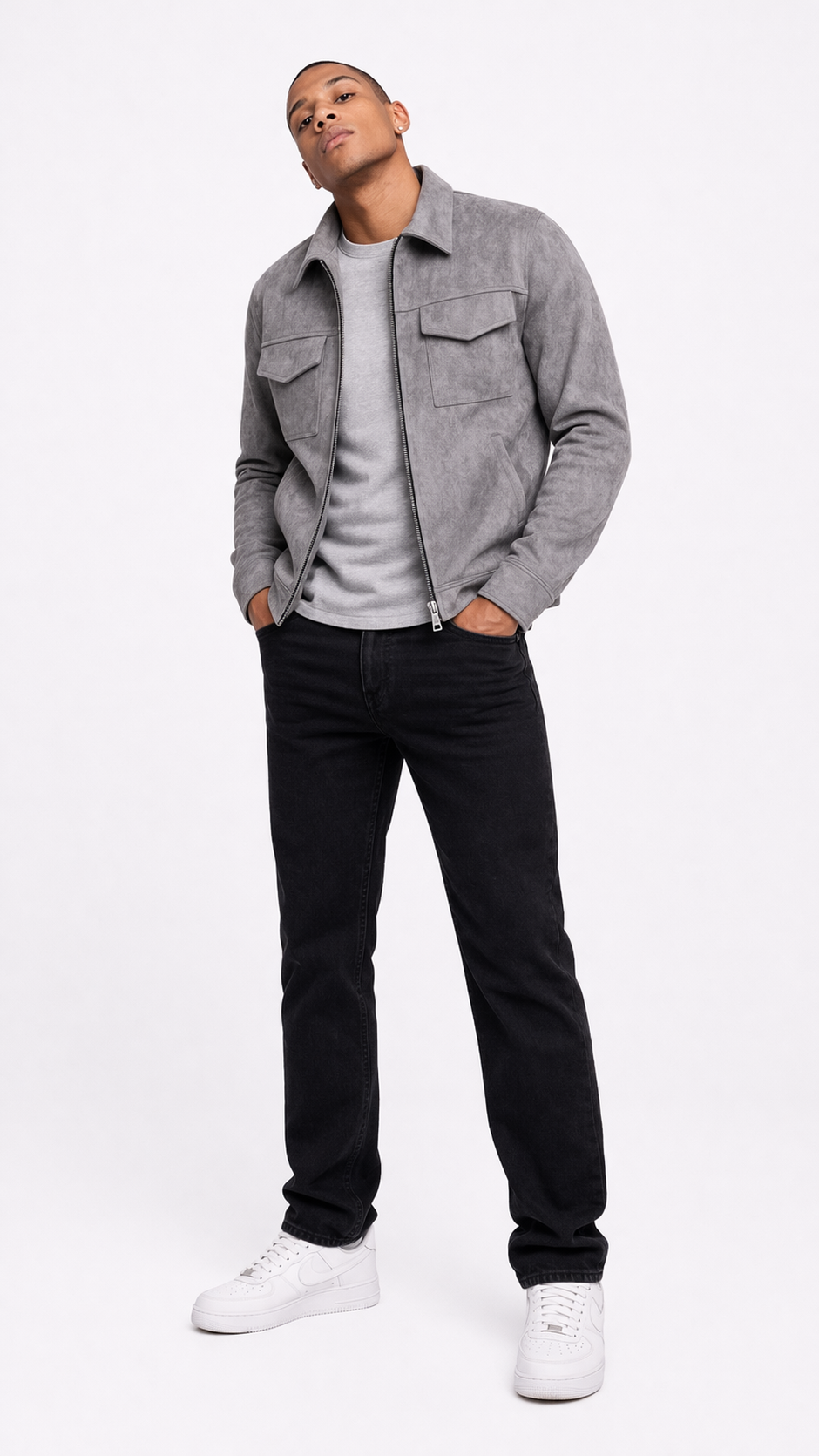 Chaqueta Efecto Ante Hombre™ | Estilo Elegante Casual y Diseño Moderno