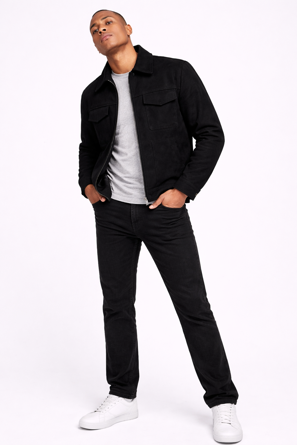 Chaqueta Efecto Ante Hombre™ | Estilo Elegante Casual y Diseño Moderno