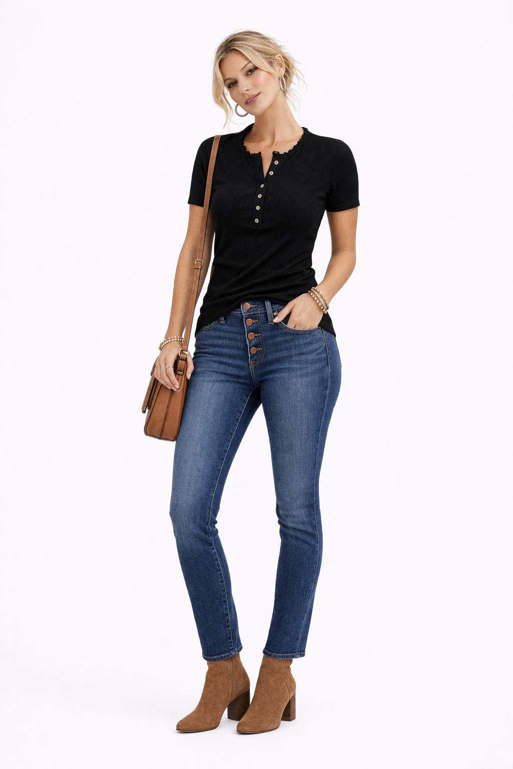 Camiseta Ajustada Casual SoftFit™ – Estilo Natural y Comodidad Total