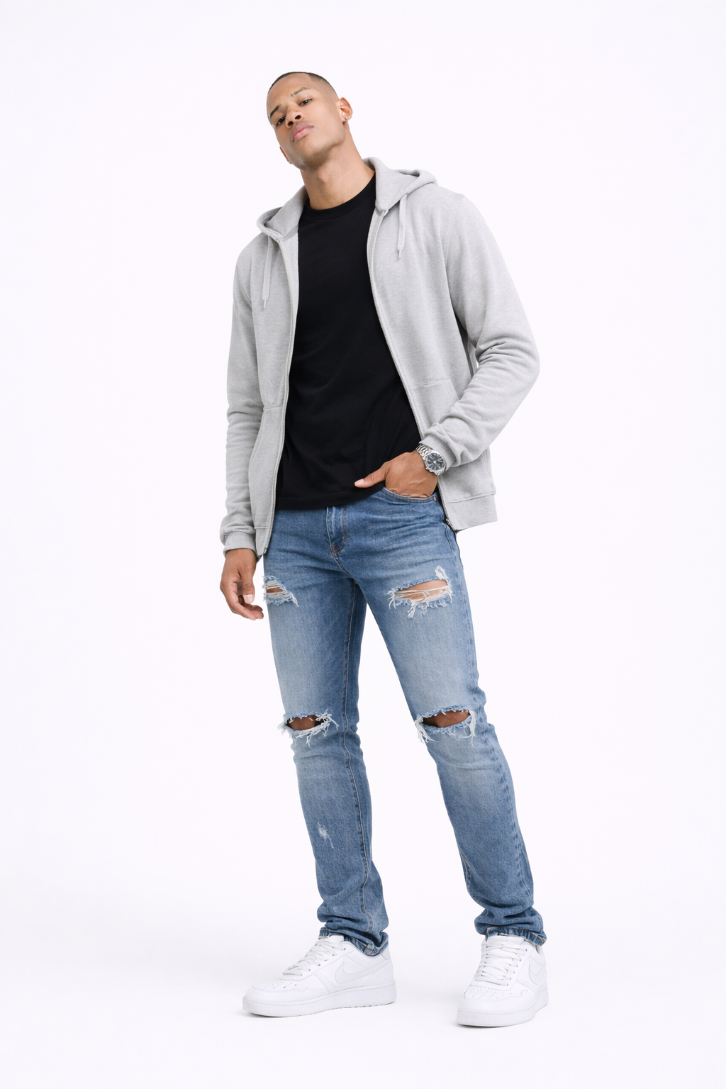 Jeans Slim Fit Destroyed UrbanCore™ | Denim Premium Elástico Hombre Streetwear