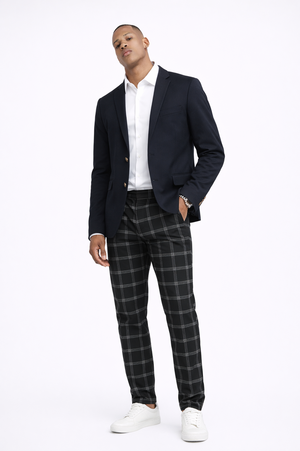 Pantalón Urbano Slim Fit Cuadros Elegance™ – Estilo Moderno y Comodidad Premium