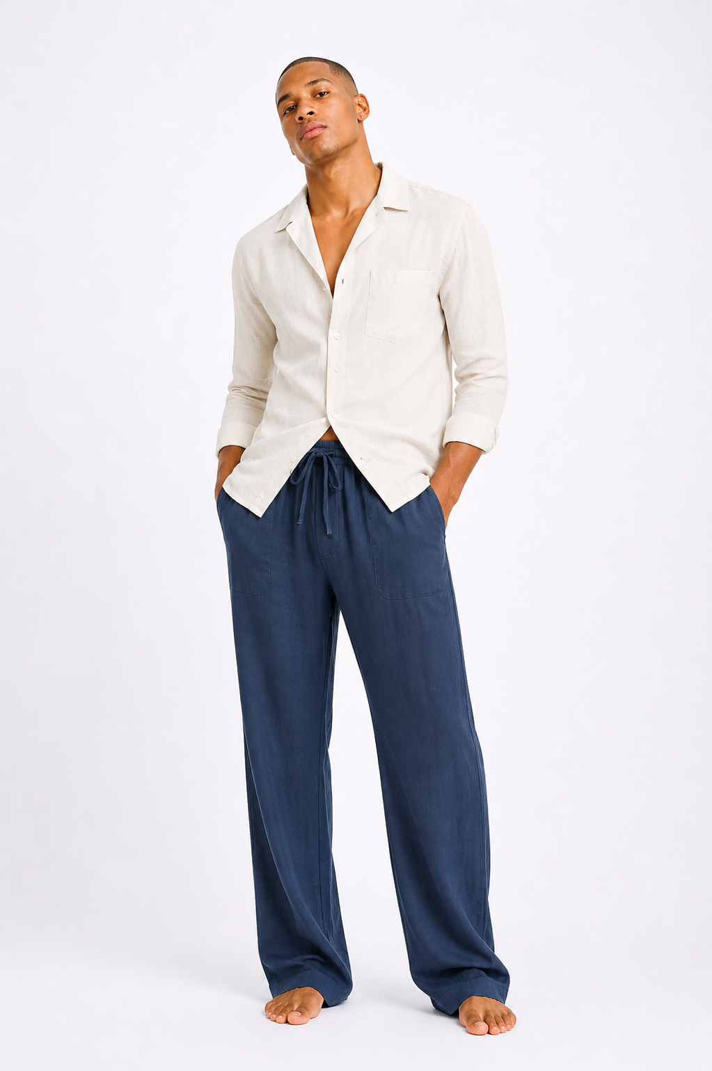 Pantalón de Lino Hombre Premium™ Verano Casual y Elegante
