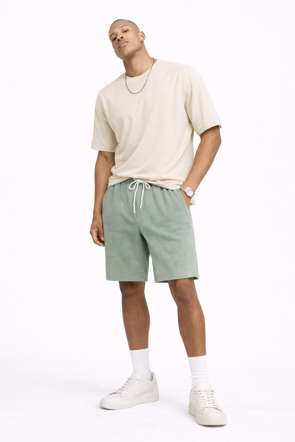 Short de Hombre con Cintura Elástica y Cordón Ajustable – Tejido Suave y Cómodo™