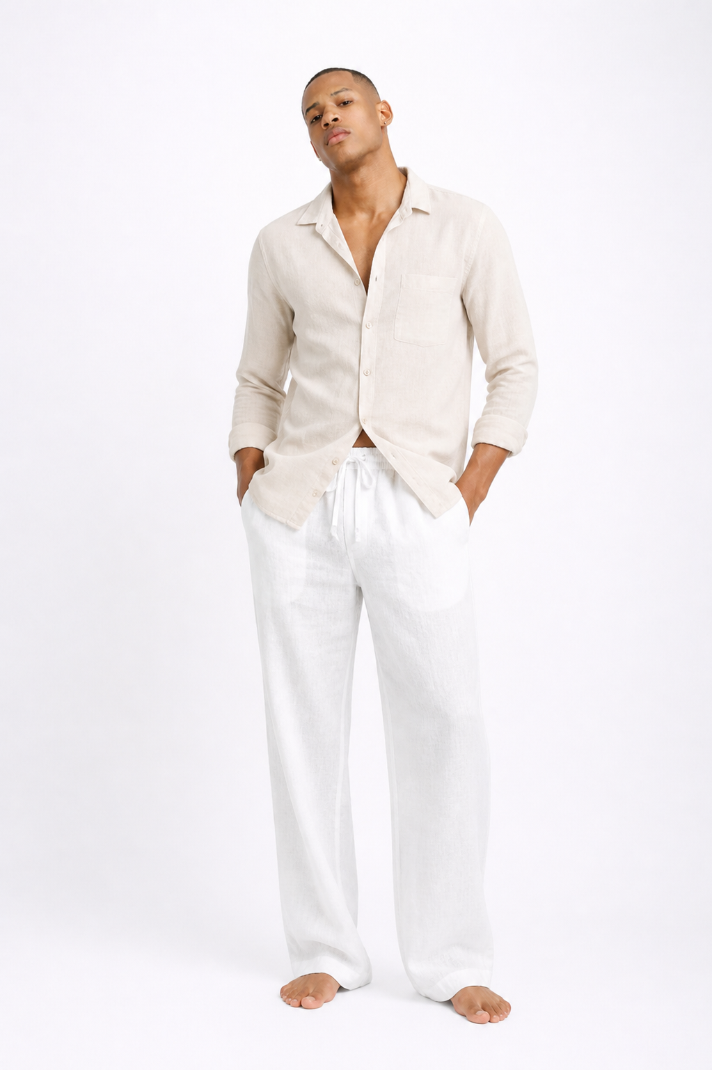 Pantalón de Lino Hombre Premium™ Verano Casual y Elegante
