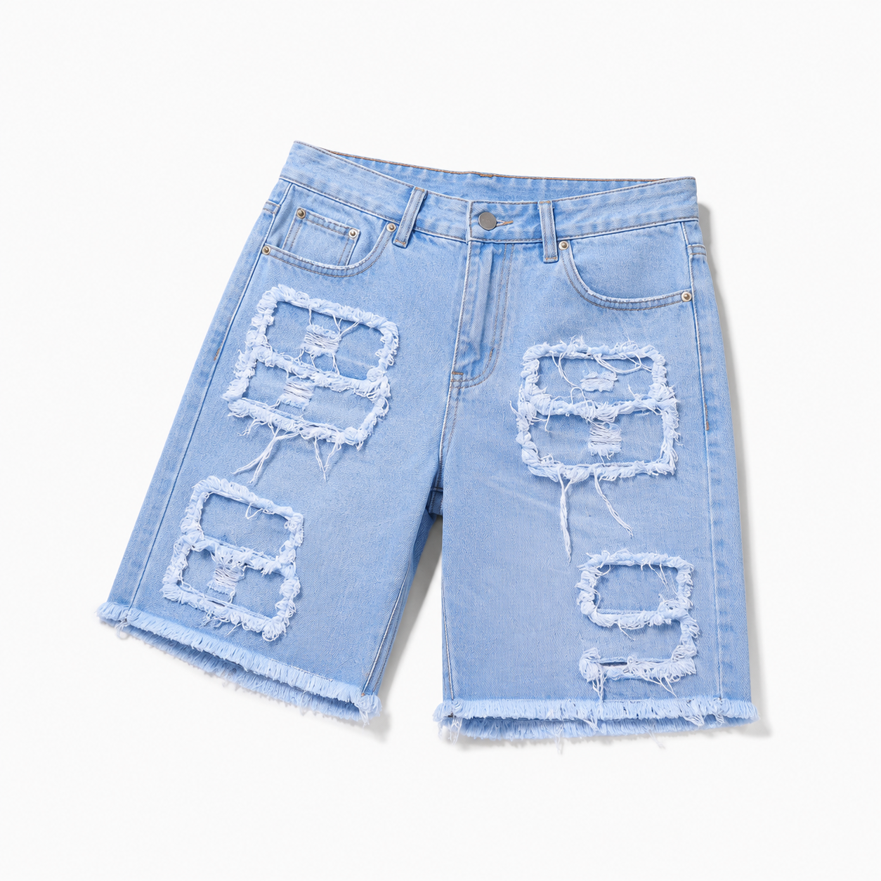 Essential Urban Shorts™ – Short Denim Roto Oversize | Estilo Streetwear Premium