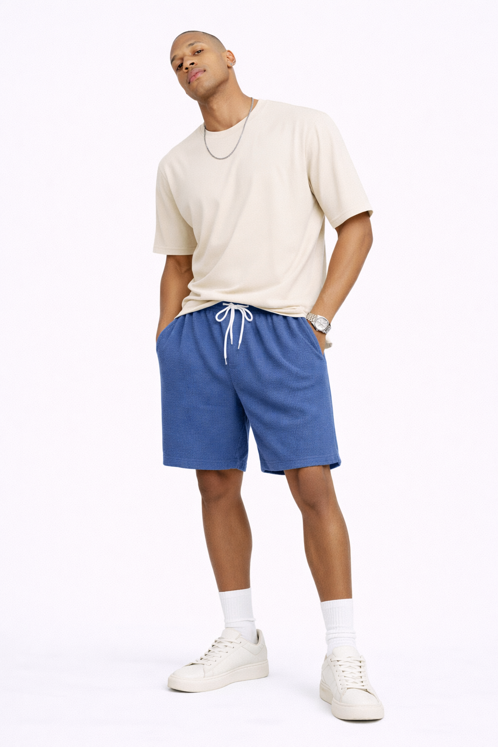 Short de Hombre con Cintura Elástica y Cordón Ajustable – Tejido Suave y Cómodo™