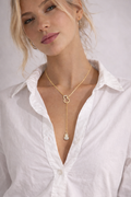 Collar Elegance Clover™ – Colgante Minimalista con Detalles Brillantes