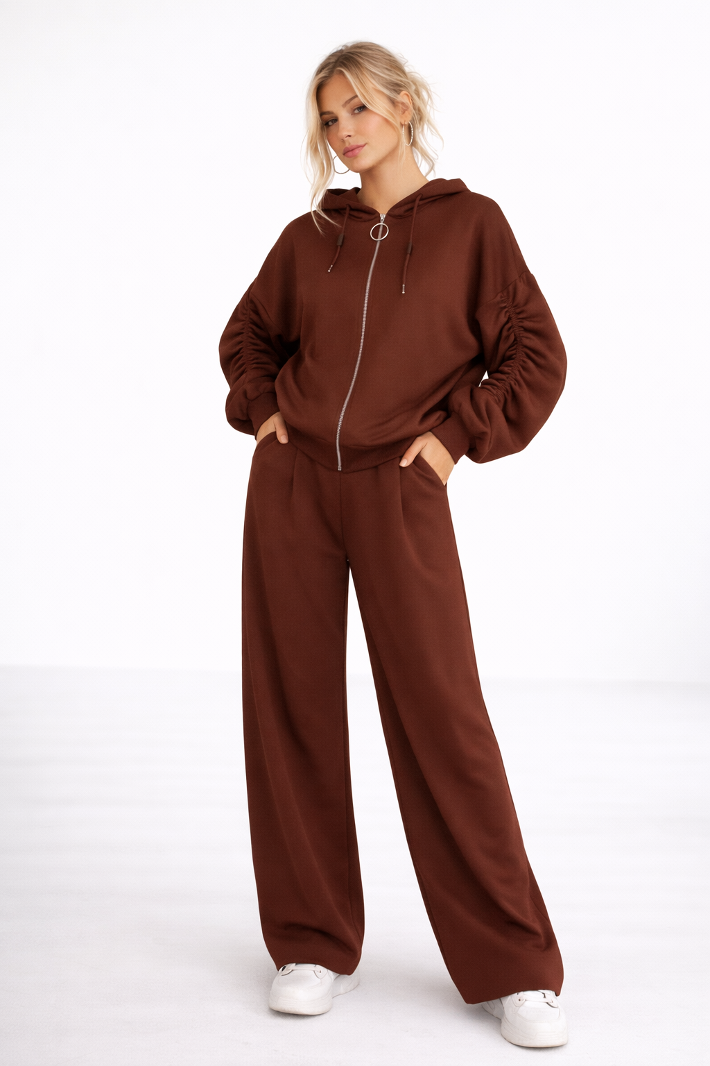 Conjunto Veloura™ Lounge - Hoodie Oversize con Pantalón Fluido Premium