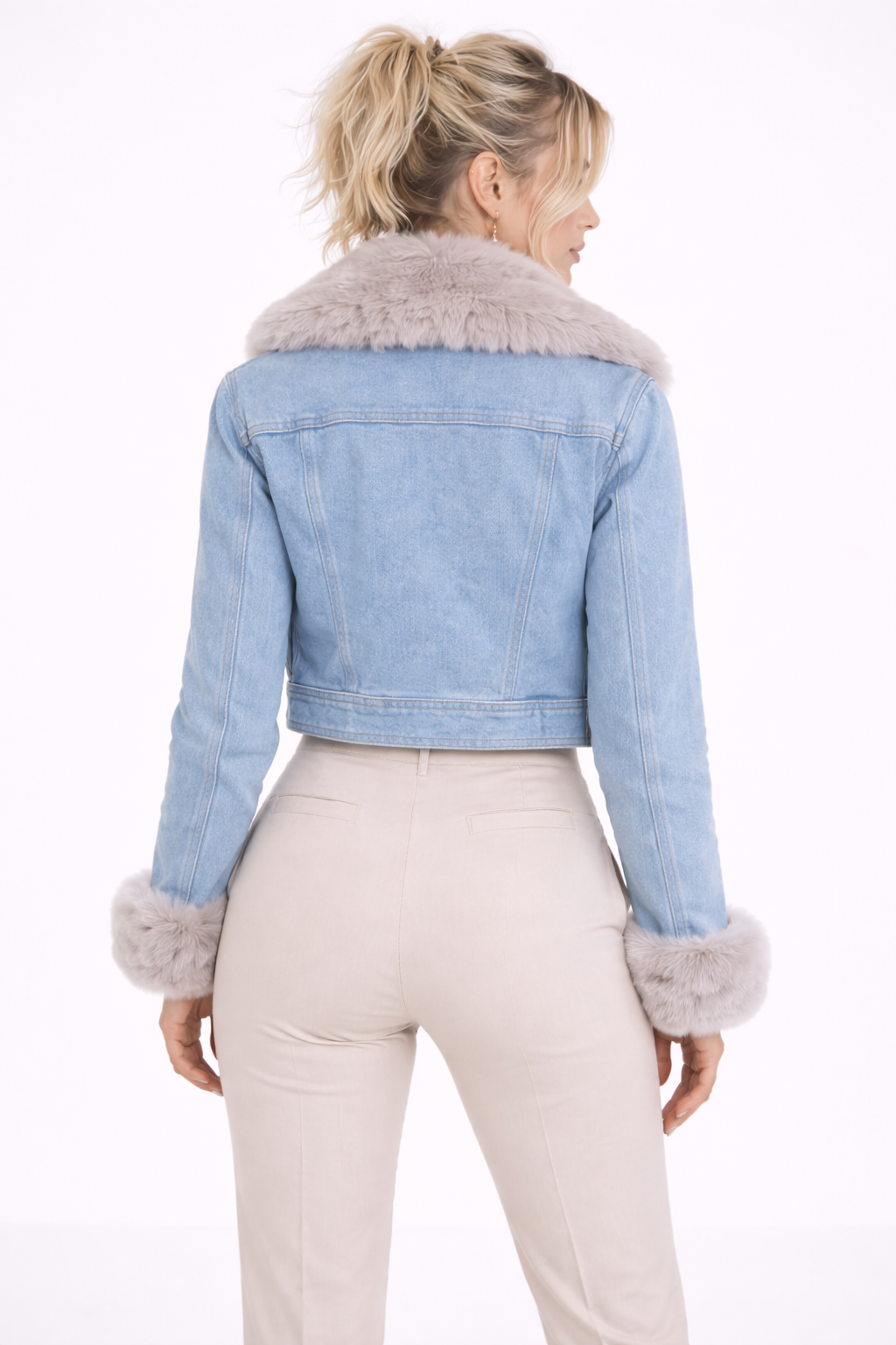 Chaqueta Biker Denim Fur™