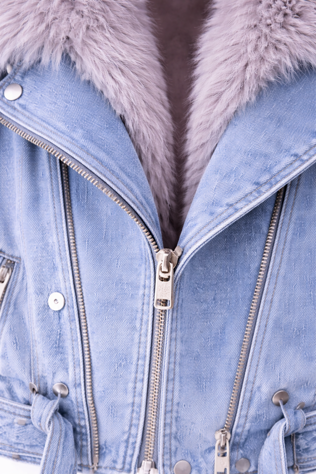 Chaqueta Biker Denim Fur™