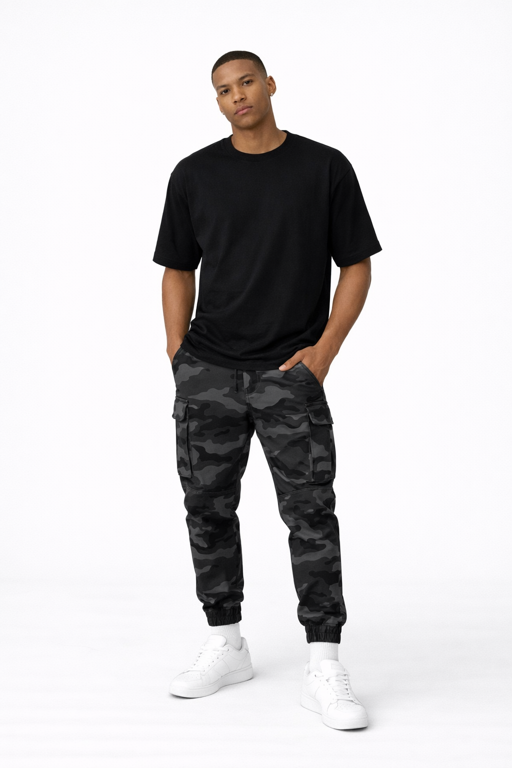 Pantalón Cargo Hombre Camuflaje Estilo Urbano