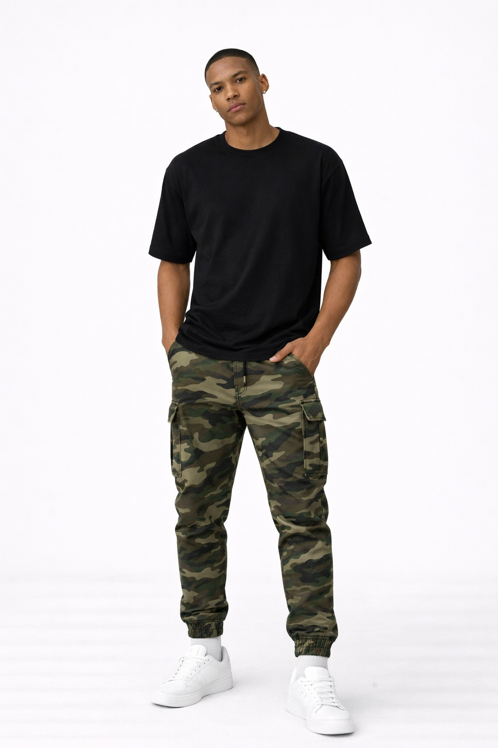 Pantalón Cargo Hombre Camuflaje Estilo Urbano