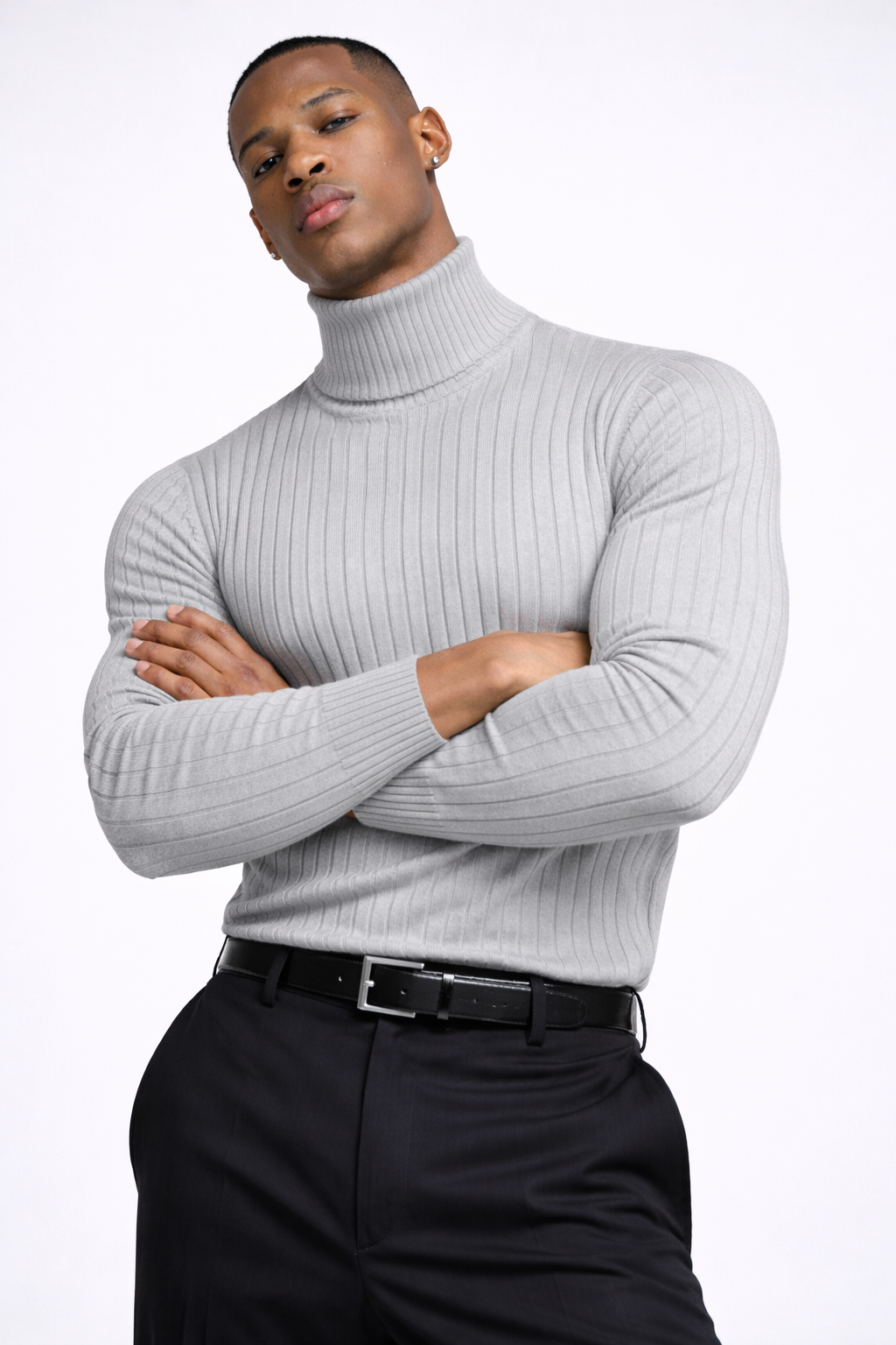 Jersey de Cuello Alto Slim Fit