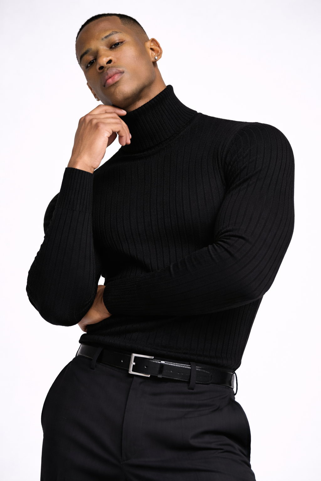 Jersey de Cuello Alto Slim Fit