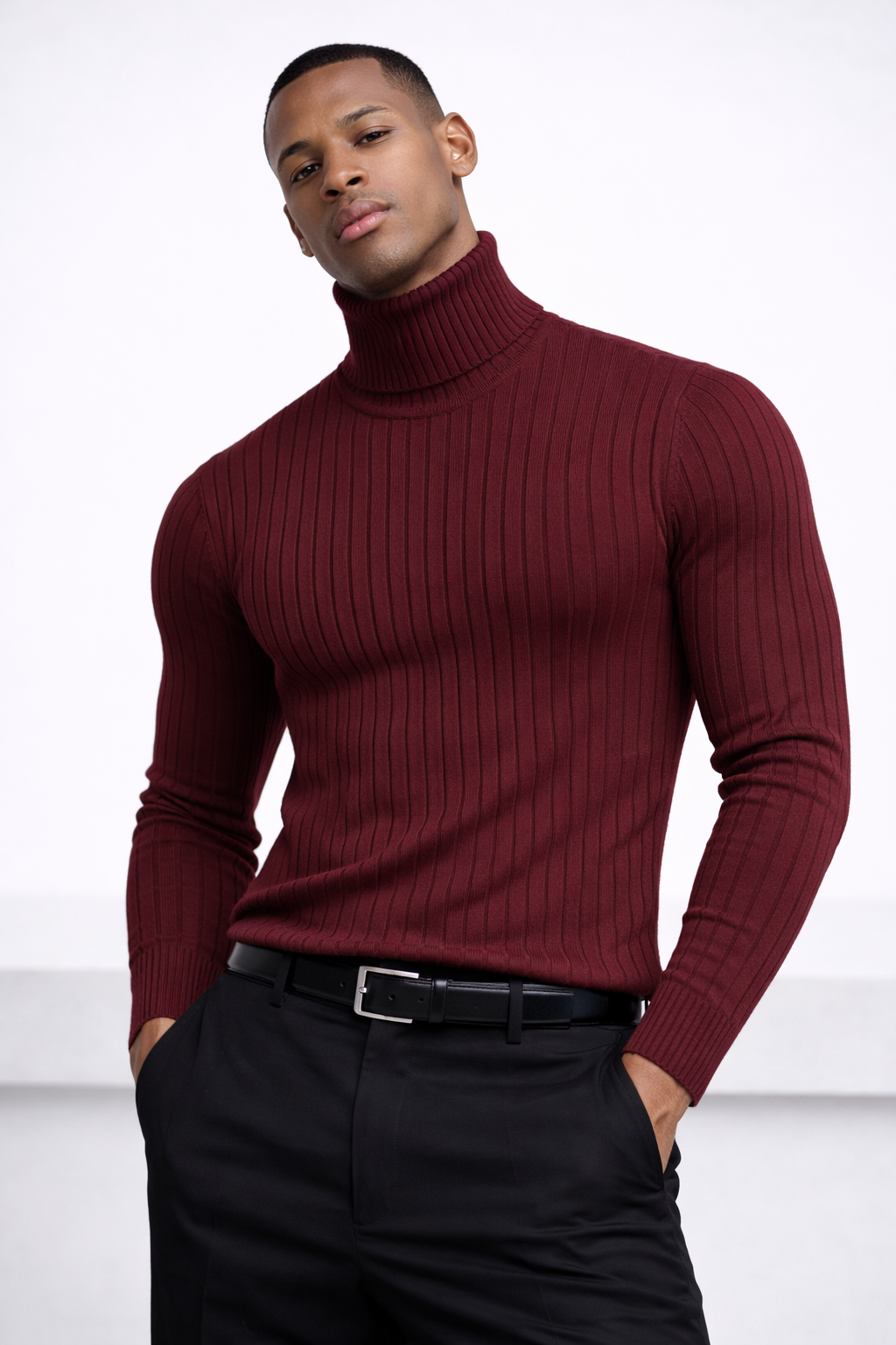 Jersey de Cuello Alto Slim Fit