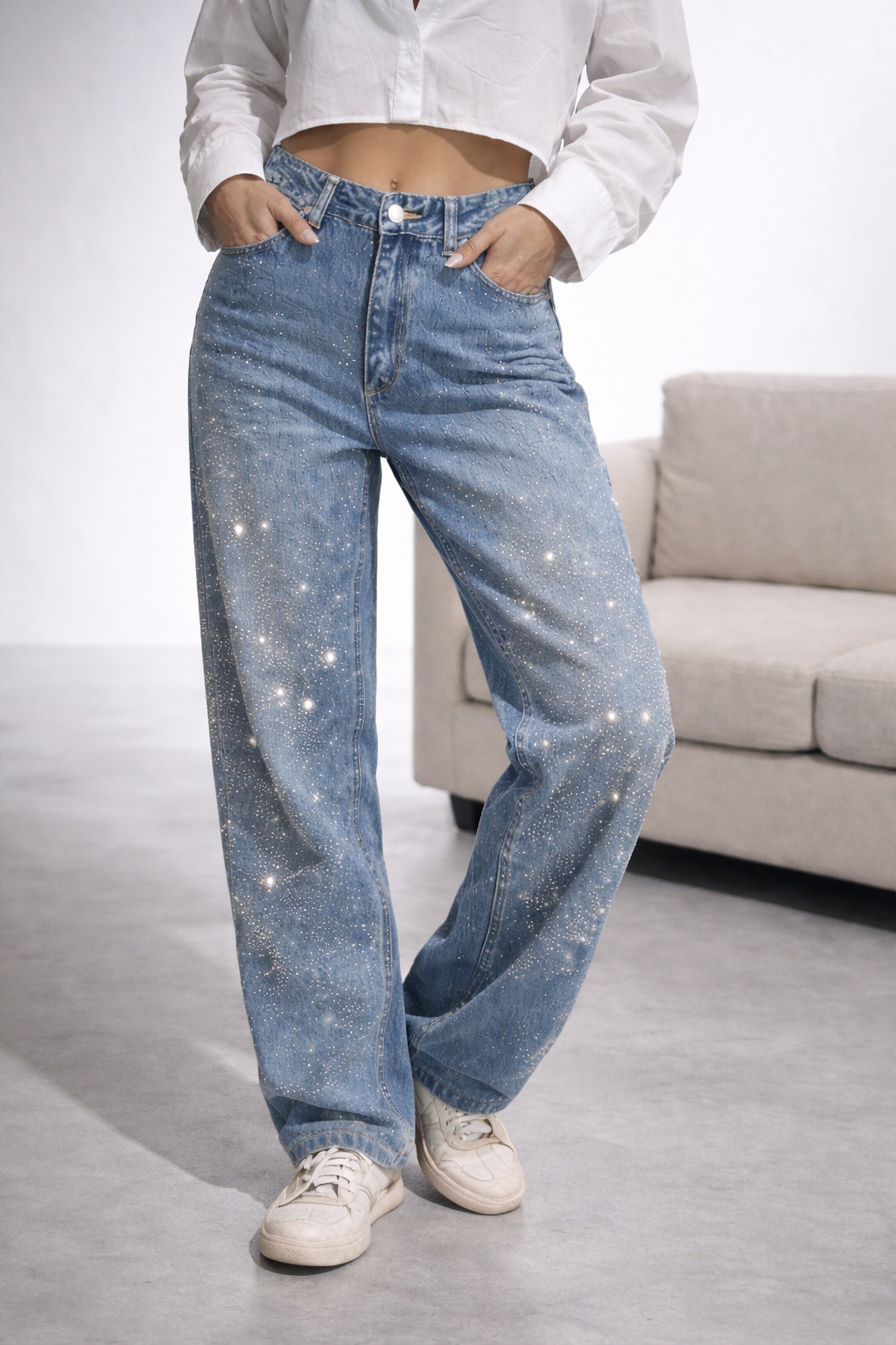 Jeans Brillo Glam Wide Leg - Urban Style