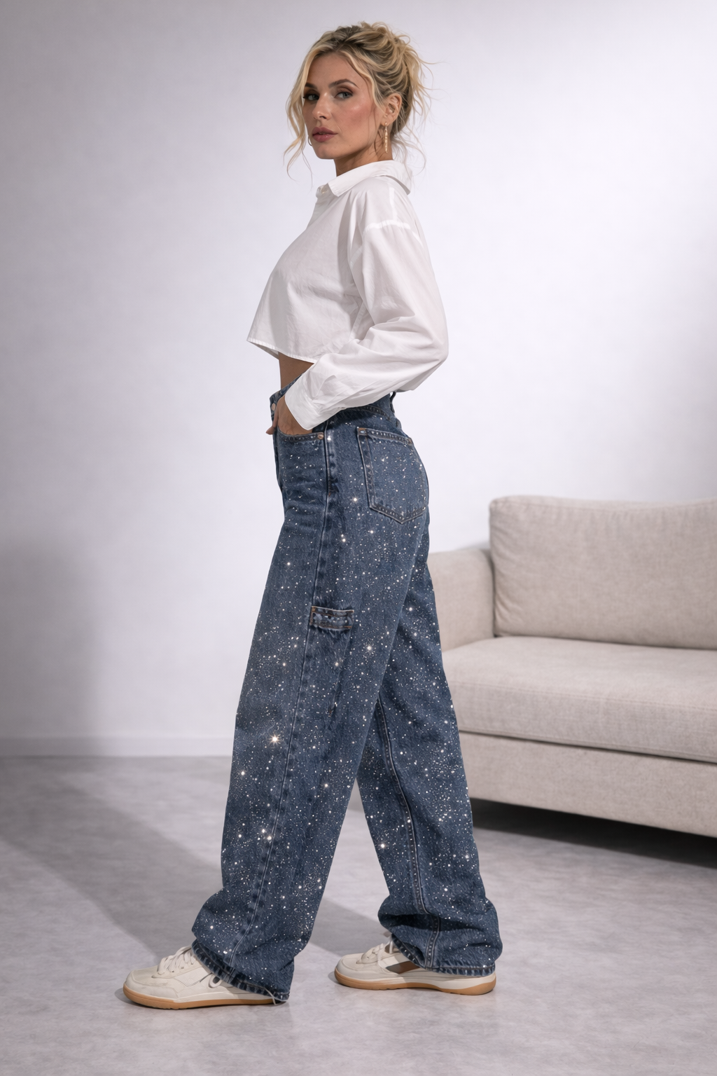 Jeans Brillo Glam Wide Leg - Urban Style