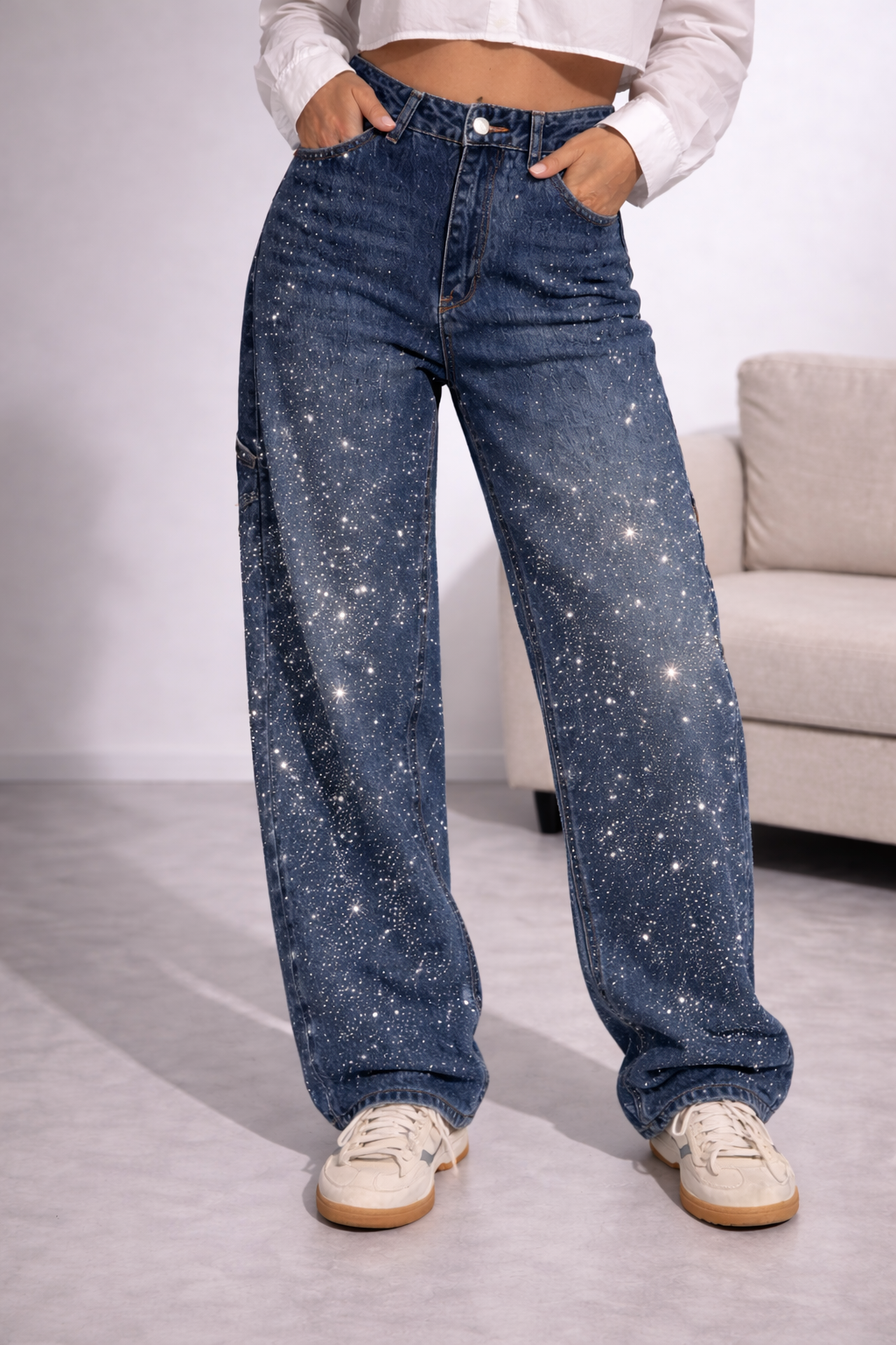 Jeans Brillo Glam Wide Leg - Urban Style