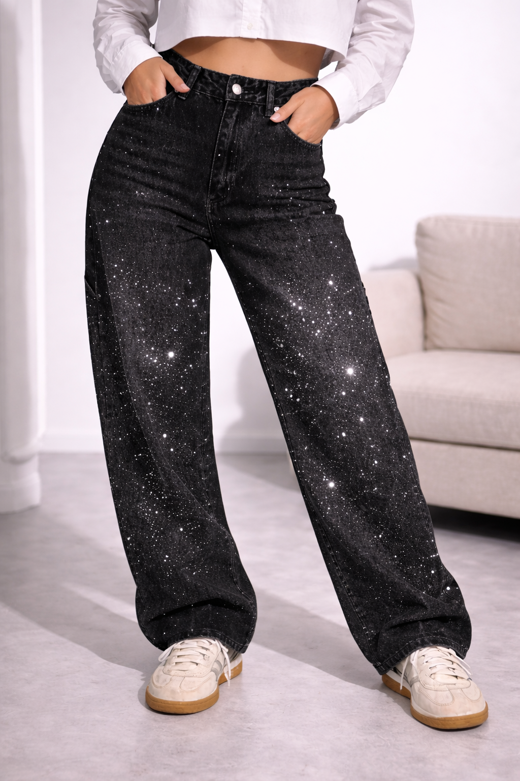 Jeans Brillo Glam Wide Leg - Urban Style
