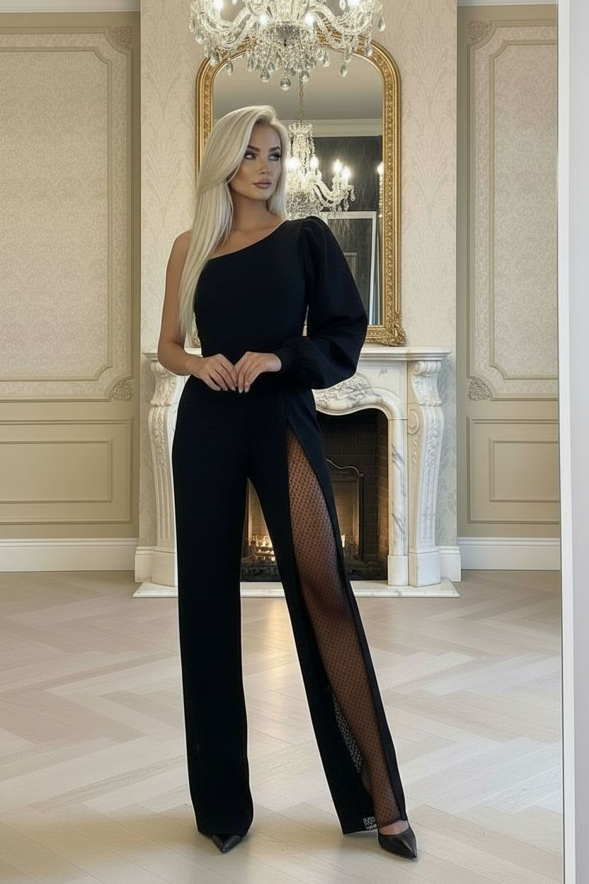 Luxe Sculpt™ – Mono Asimétrico Elegante con Abertura