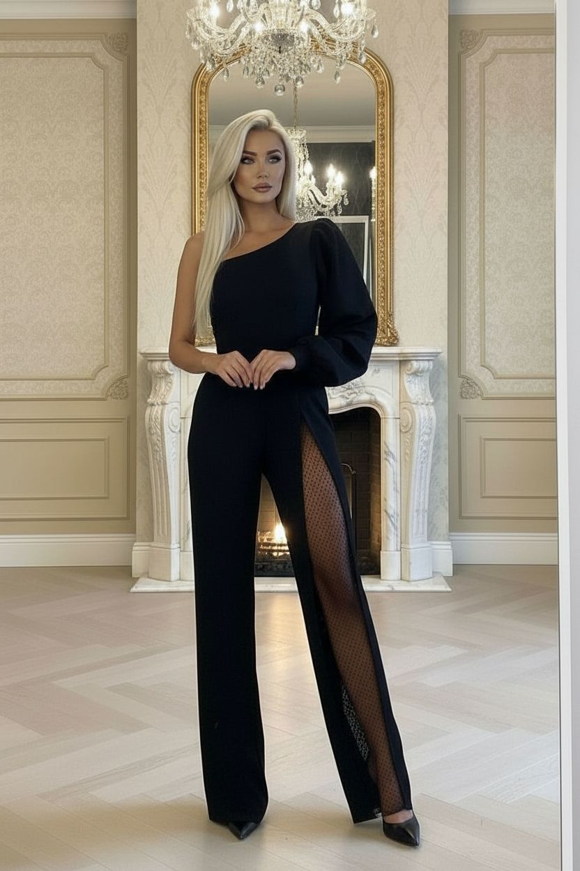 Luxe Sculpt™ – Mono Asimétrico Elegante con Abertura