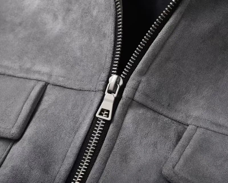 Chaqueta Efecto Ante Hombre™ | Estilo Elegante Casual y Diseño Moderno