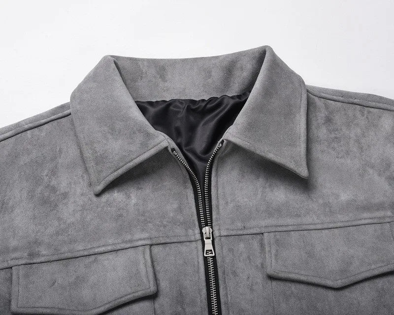 Chaqueta Efecto Ante Hombre™ | Estilo Elegante Casual y Diseño Moderno