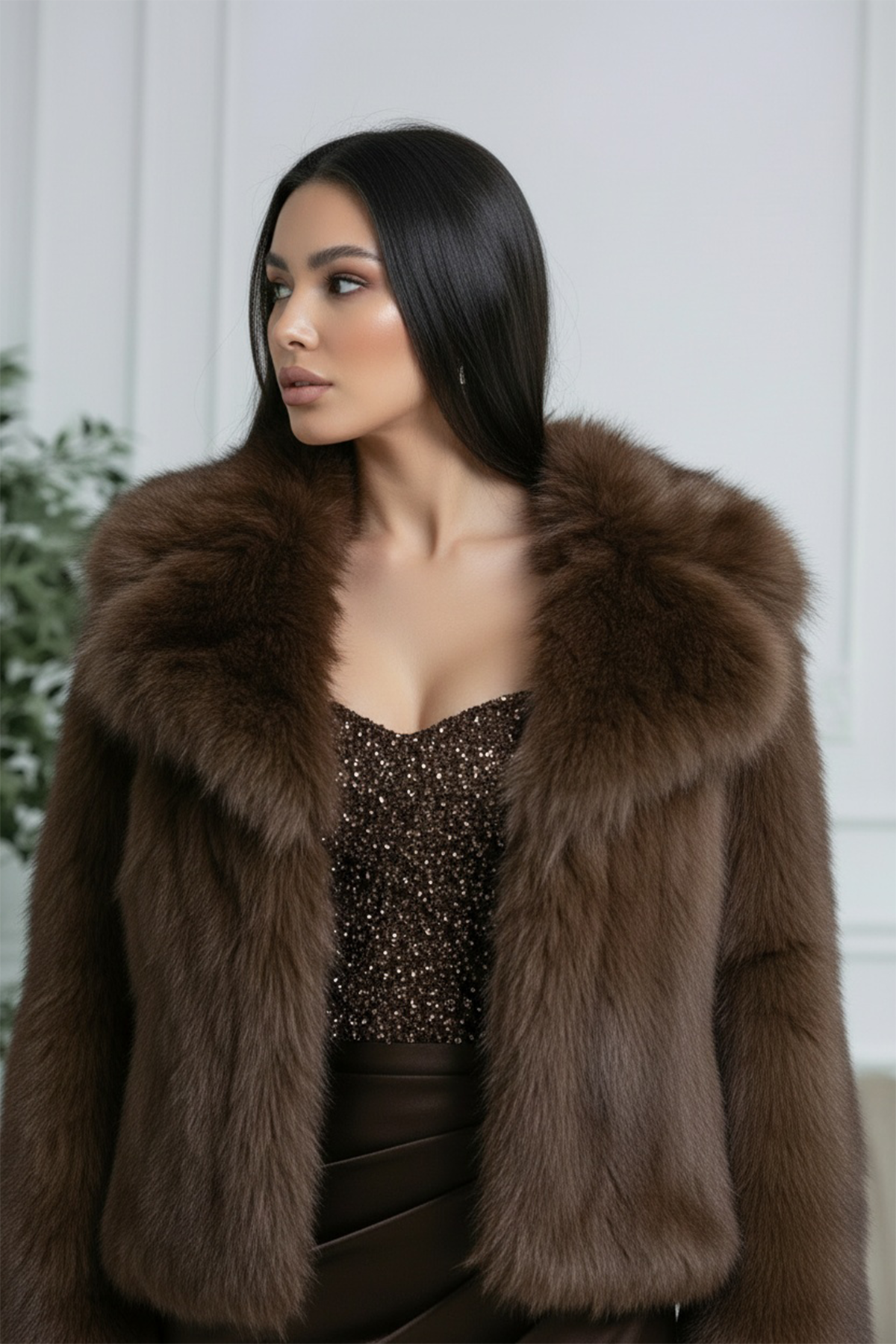 Baddie Luxe™ – Abrigo Corto de Pelo Sintético Premium