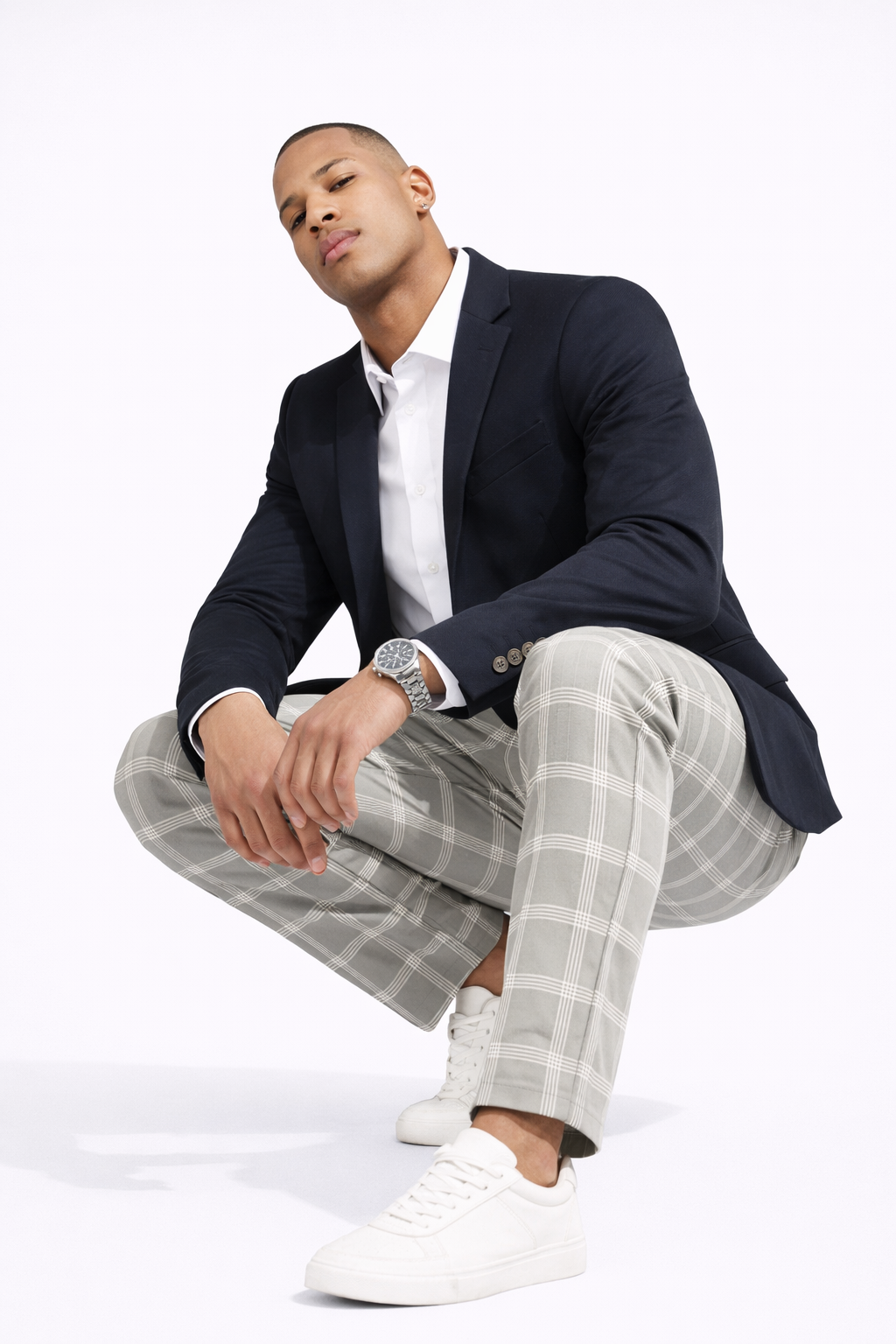 Pantalón Urbano Slim Fit Cuadros Elegance™ – Estilo Moderno y Comodidad Premium