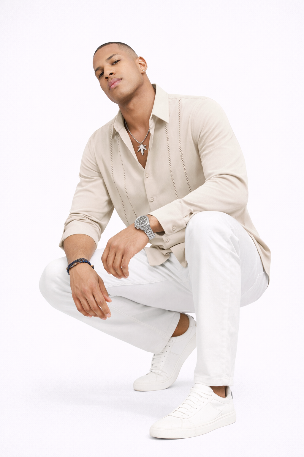Camisa Premium Textura Vertical EliteStyle™ – Elegancia Casual con Detalles Exclusivos