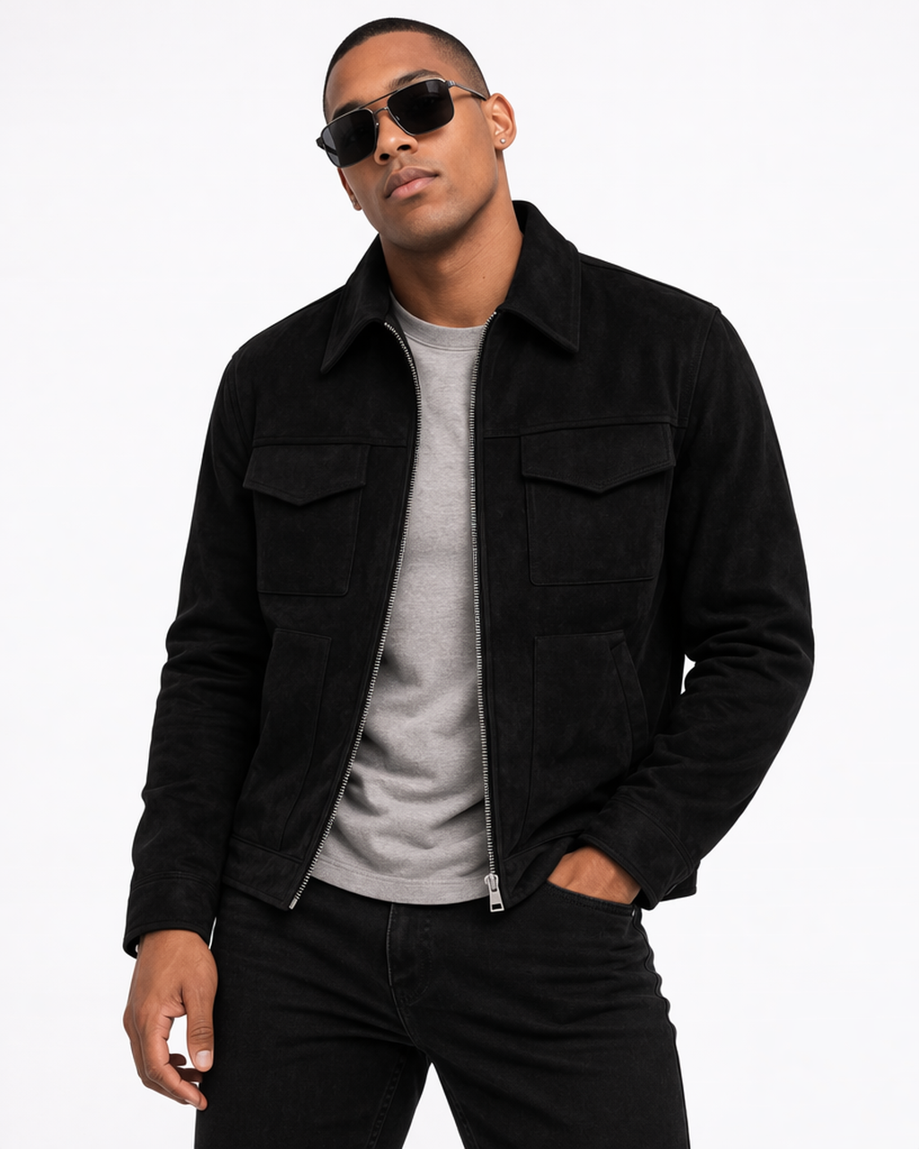 Chaqueta Efecto Ante Hombre™ | Estilo Elegante Casual y Diseño Moderno